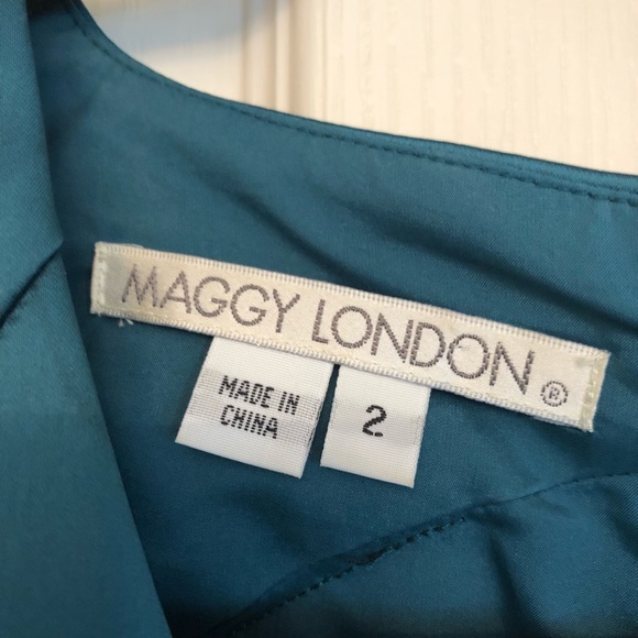Maggy London  Cocktail Dress with lace back .  EUC - Picture 2 of 7